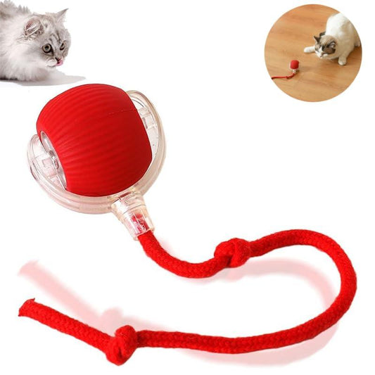 2025 New Interactive Cat Toys Balls,Automatic Moving Cat Balls, Cat Toys for Bored Indoor Cats(Red)