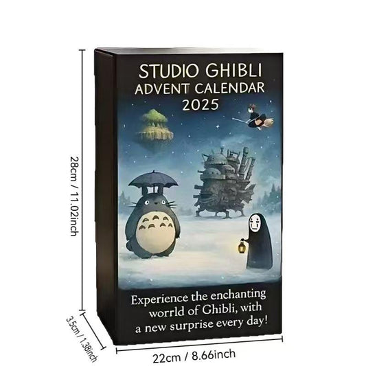 Studio Ghibli Anime Advent Calendar, 3D Blind Box Collectible Toy Set, Classic Animation Characters, Perfect Gift for Fans & Kids