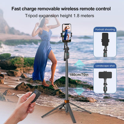 Auto Face Tracking Tripod for Iphone 70" with Light and Gesture Control, Selfie Stick for Video Recording & Tiktok Live Streaming & Content Creator