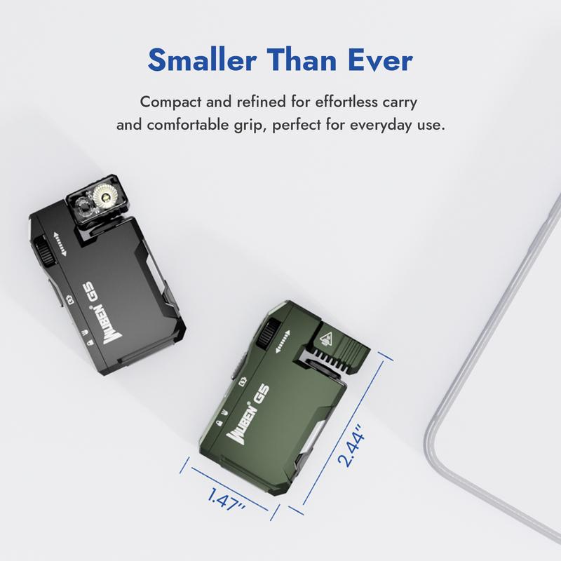 WUBEN G5 Premium Rotatable RGB Mini Pocket Flashlight, 400 Lumens, USB-C Rechargeable, Magnetic Clip, Ideal for Work, Travel, and Gear Bags, Outdoorfun