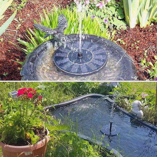 Solar Fish Pond Aerating Rockery Water Landscape Fountain