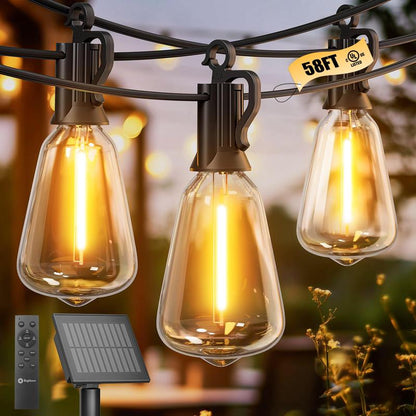 Brightown Outdoor String Lights with Shatterproof ST38 Dimmable Edison Bulbs, Waterproof, 2700K Warm Light, Perfect for Backyard, Patio, Garden, Deck, Party, and Xmas Decor, Great Gift Idea Led Lighting