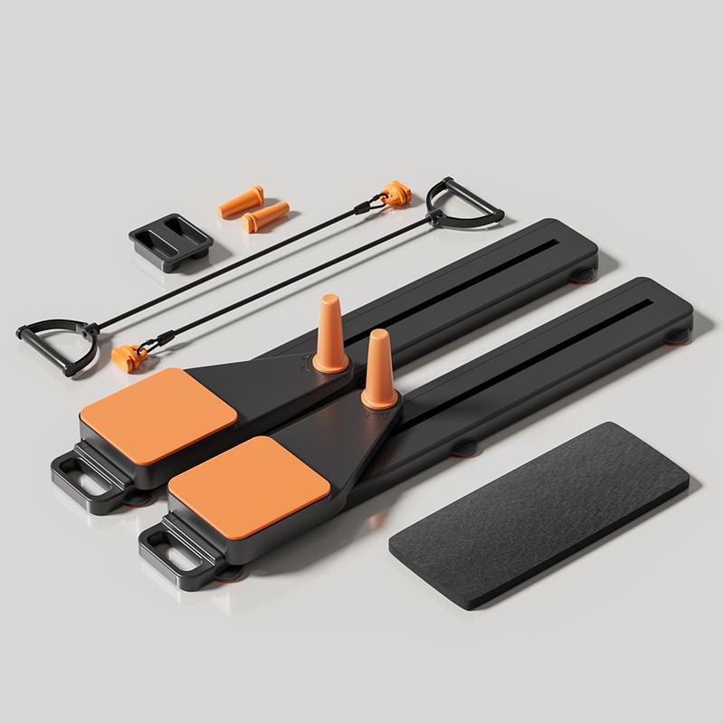 UMAY Multi-Functional Ab Exercise Board, Home Pilates Reformer, Abs Workout Equipment for Abdominal & Core Strength Training, Exercise Board for Home Gym Fitness，Foldable, Lightweight and Efficient