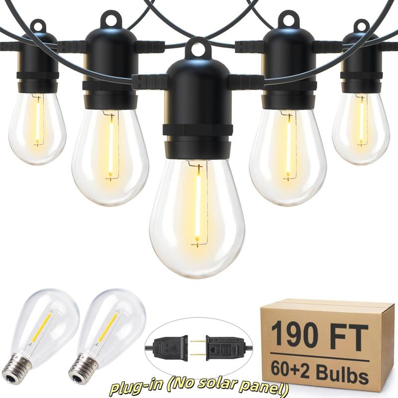 Brightown Outdoor String Lights with Shatterproof ST38 Dimmable Edison Bulbs, Waterproof, 2700K Warm Light, Perfect for Backyard, Patio, Garden, Deck, Party, and Xmas Decor, Great Gift Idea Led Lighting