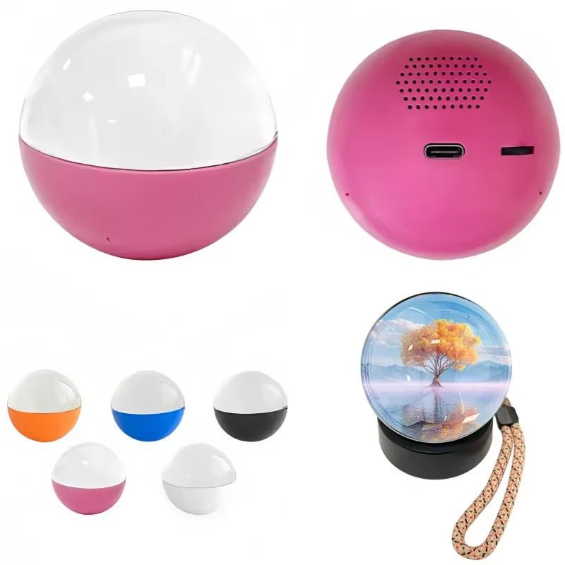 3D Crystal Ball DIY LCD Video Player WIFI Playback Photo Display Electronic Ball Suitable for Concert Fans Gift