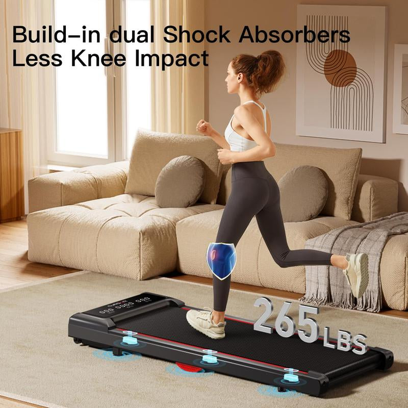 UMAY Fitness under Desk Treadmill, High Definition Big Screen Walking Pad for Home Small, 2.5 HP Quiet Brushless, 265 LBS Capacity