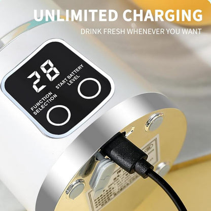 Portable Juicer Tumbler (White & Purple) – Light Wireless Multi-Use Blender with Cold Press, Diet-Friendly Tiktok Top Seller, Kitchen Gadget for Travel/Camping, Great Mens Gift for Smoothie Lovers,No Green Color