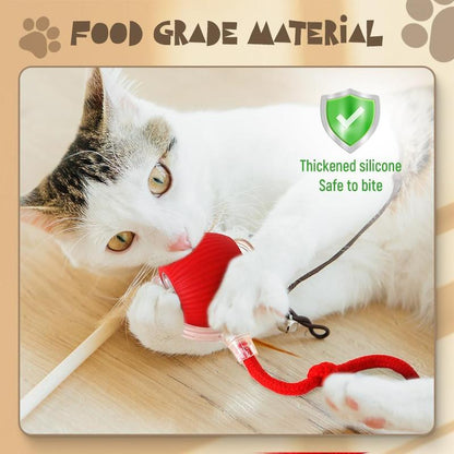 2025 New Interactive Cat Toys Balls,Automatic Moving Cat Balls, Cat Toys for Bored Indoor Cats（Red）