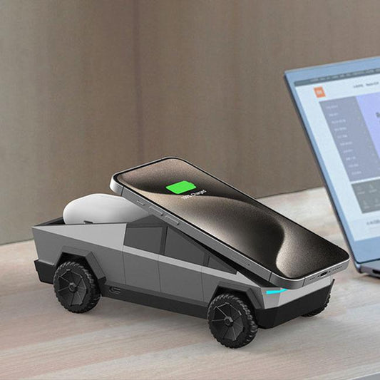 The Ultimate Cybersculpture - 3-In-1 Magsafe Charging Station | Futuristic Collectible Showpiece & Fast Wireless Dock