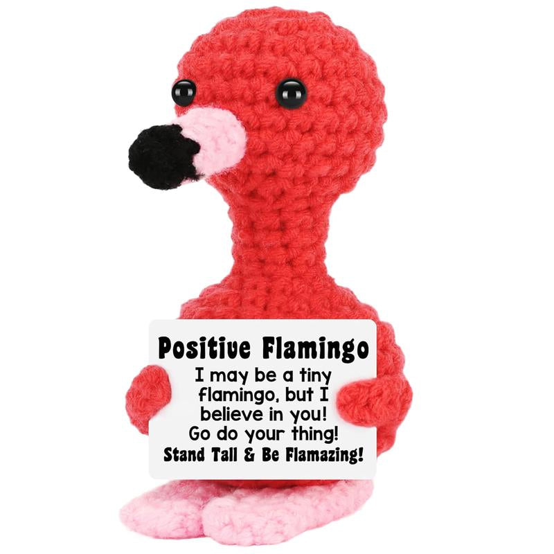Crochet Emotional Support Positive Energy Handmade Crafts Creative & Cute Funny Playful Crochet Pieces Birthday Gifts Party Decorations with Positive Uplifting Messages - Artificial