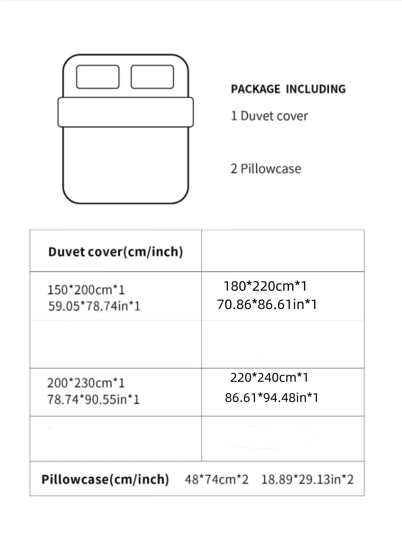 3Pcs Simple, Soft and Skin-Friendly Duvet Cover 3-Piece Set (1 Duvet Cover +2 Pillowcases) (Without Core) Modern and Breathable