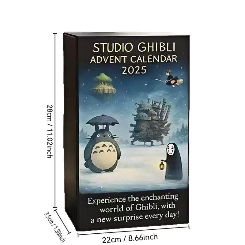 Studio Ghibli Anime Advent Calendar, 3D Blind Box Collectible Toy Set, Classic Animation Characters, Perfect Gift for Fans & Kids